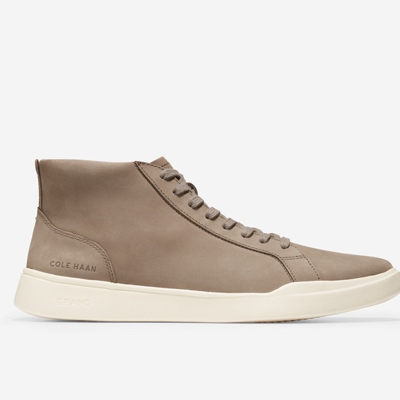 New Cole Haan Grand Crosscourt Midcut Walnut Nubuck Sneaker Size 9.5
